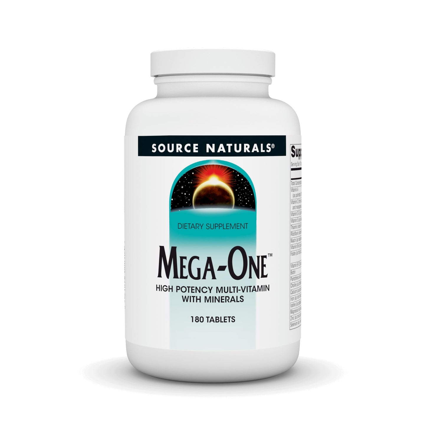 Source Naturals Mega-One Multi-Vitamin with Minerals, 180 Tablets