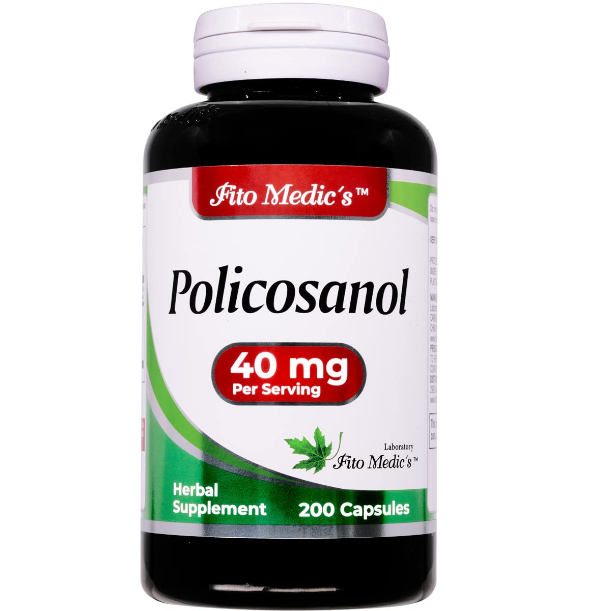 FITO MEDIC'S Policosanol Supplement Capsules, 200 Capsules