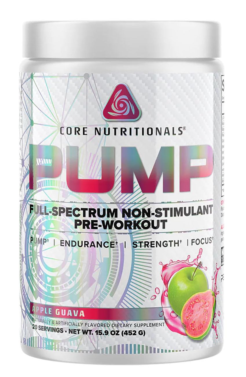 Core Nutritionals Pump Full-Spectrum Non-Stimulant Pre-Workout Powder 15.9 Ounce