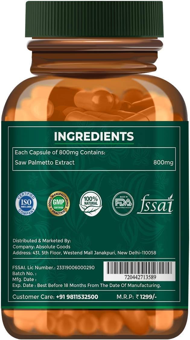 THRU Saw Palmetto Extract Capsules, 60 Count