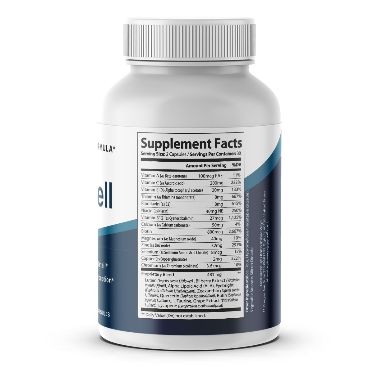 Fitness InspireWays Optivell Eye Pills 60 Capsules