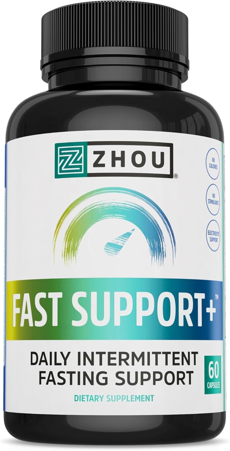 ZHOU Fast Support - Fasting Electrolytes No Sugar Veggie Capsules, 60 Count