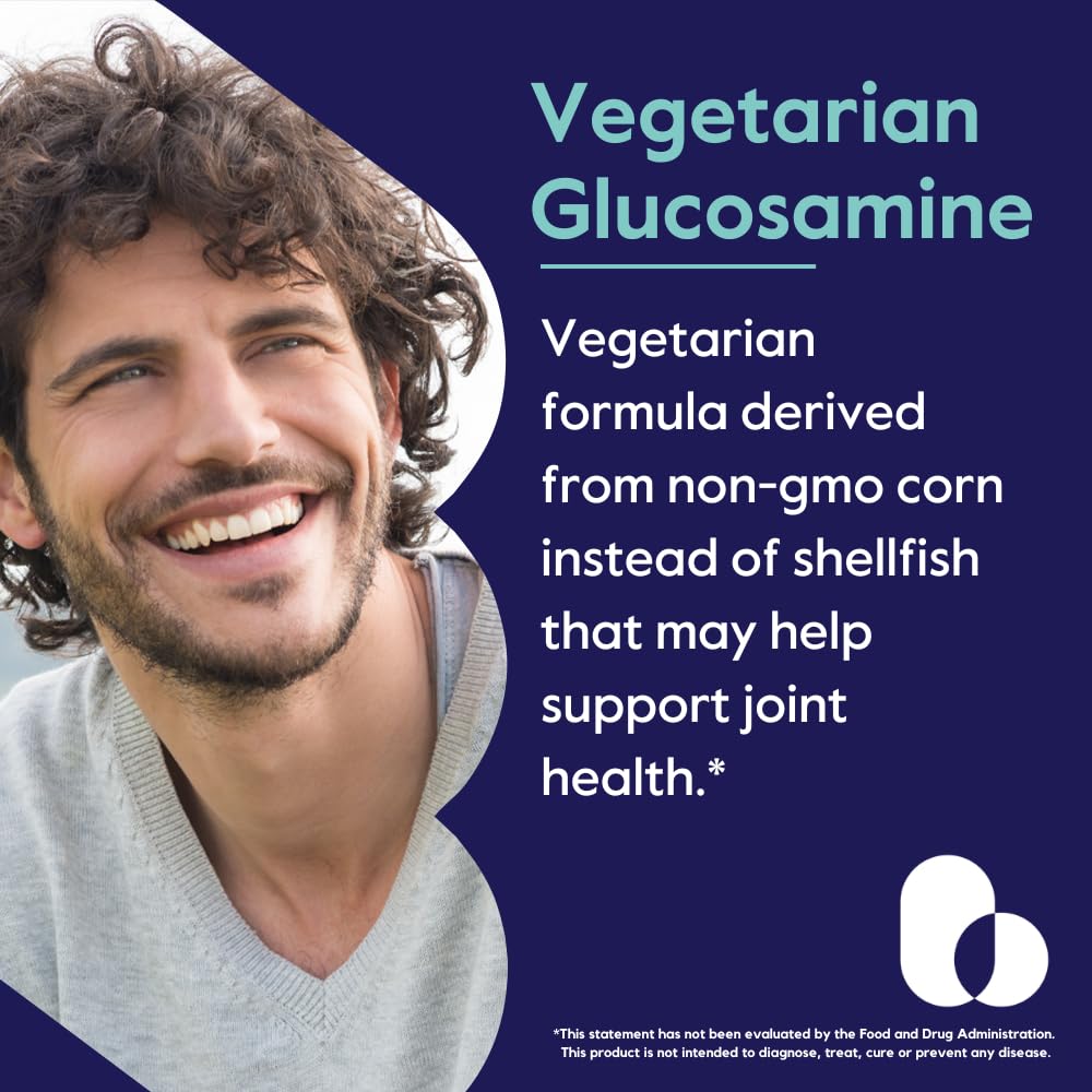 BESTVITE Vegetarian Glucosamine 1000mg Capsule, 120 Count