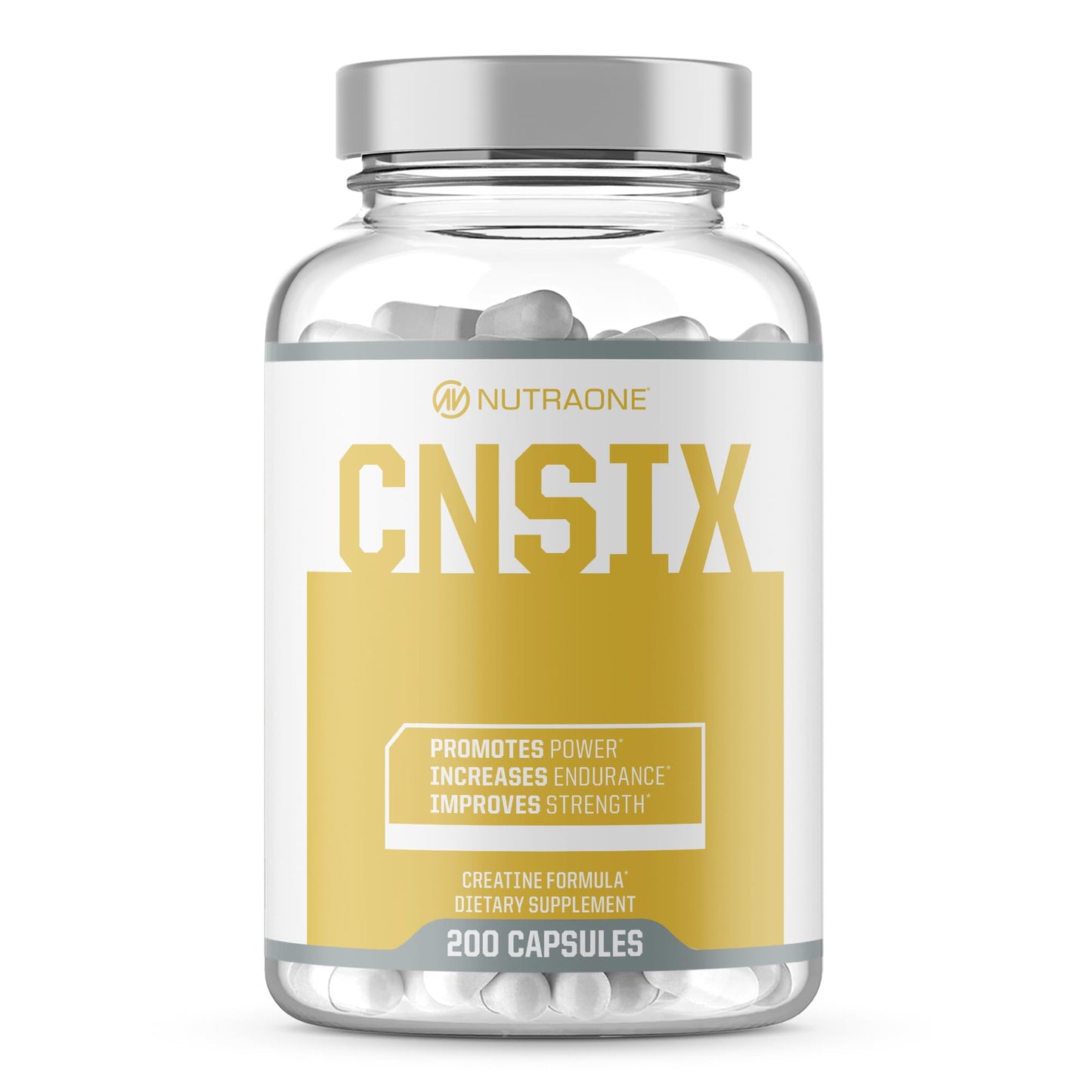NutraOne CNSix Creatine Capsules 600mg, 200 Capsules