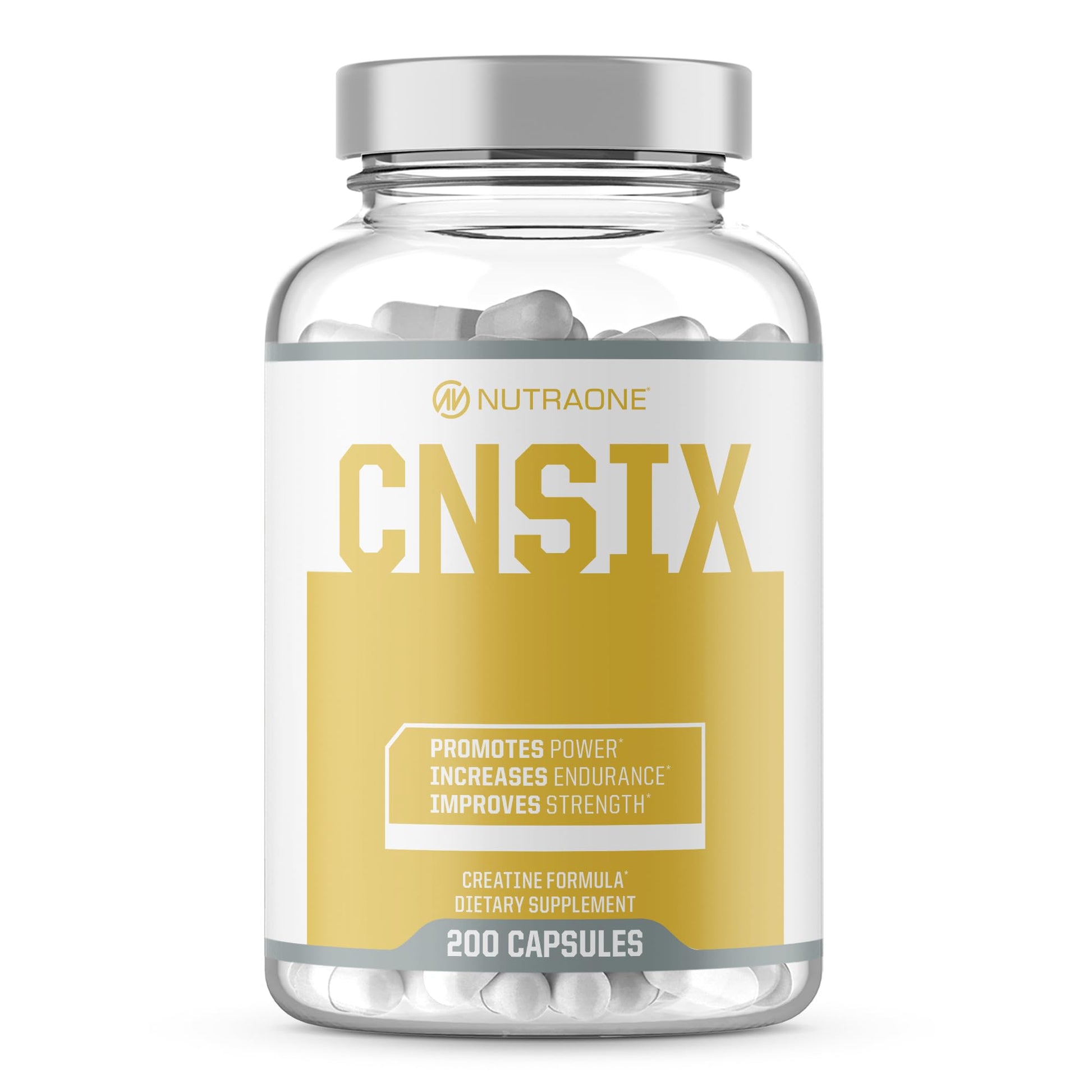 NutraOne CNSix Creatine Capsules 600mg, 200 Capsules