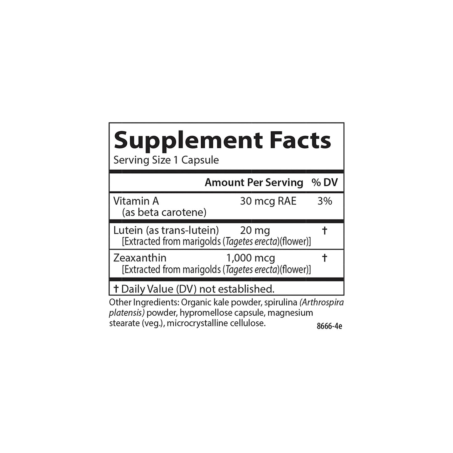 Carlson Lutein & Greens Capsule, 60 Count