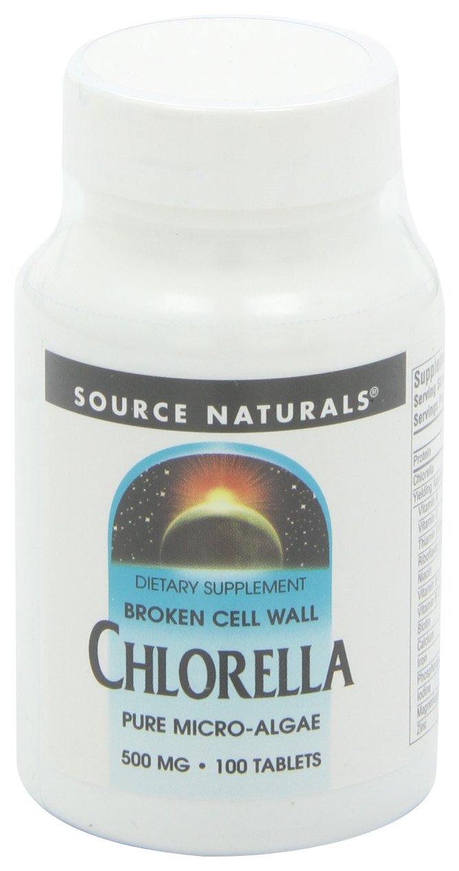 Source Naturals Chlorella 500 mg Tablets, 100 Vegan Tablets