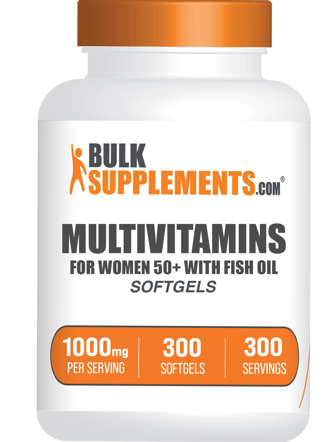 BulkSupplements Multivitamin for Women 50 Plus Softgel 300 Count