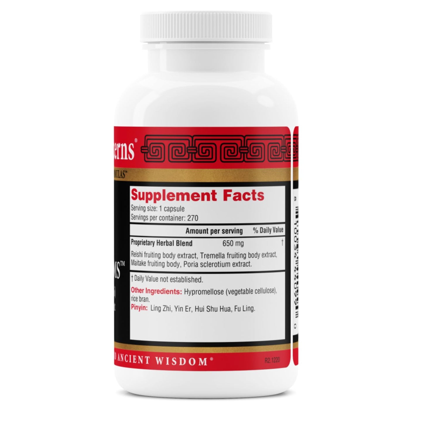 Health Concerns Power Mushrooms Immune Support & Energy Reishi Tremella Maitake Poria Mushroom Extract Digestive & Respiratory Health Herbal Supplement Qi & Yin Tonic, 270 Capsules