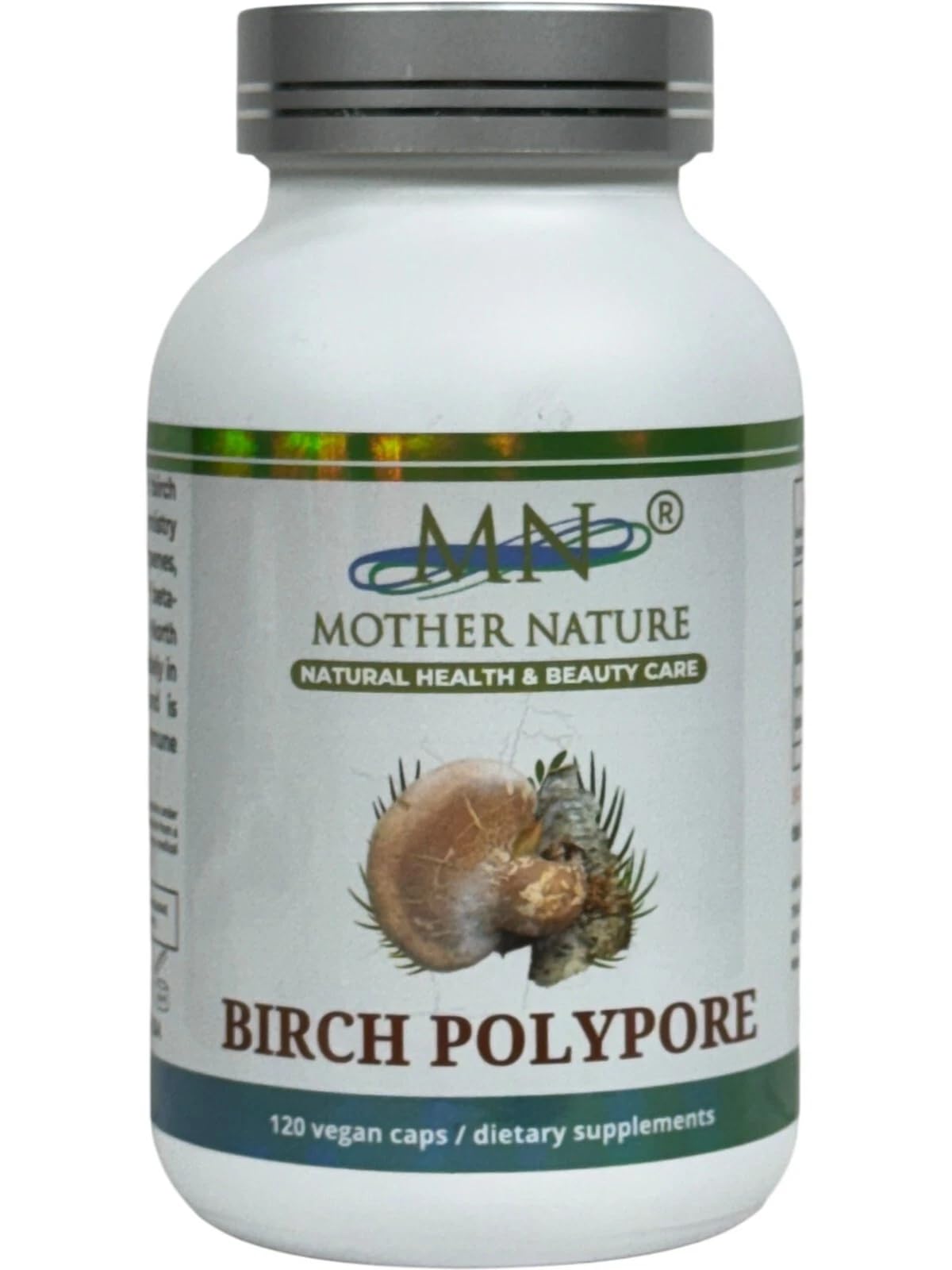 Mn Mother Nature Inc Birch Polypore Mushroom Supplement 1000mg Capsules 120