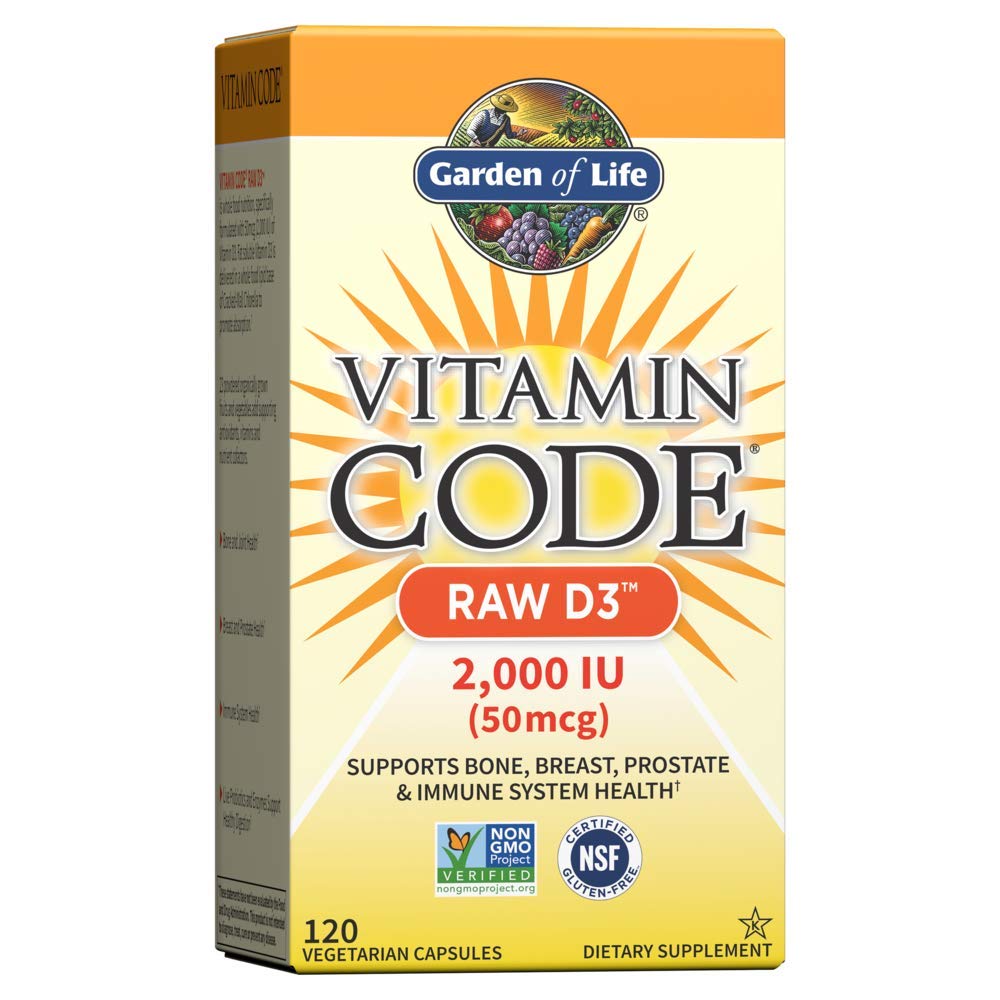 Garden of Life Vitamin Code Raw D3 2000 IU Capsule, 120 Count