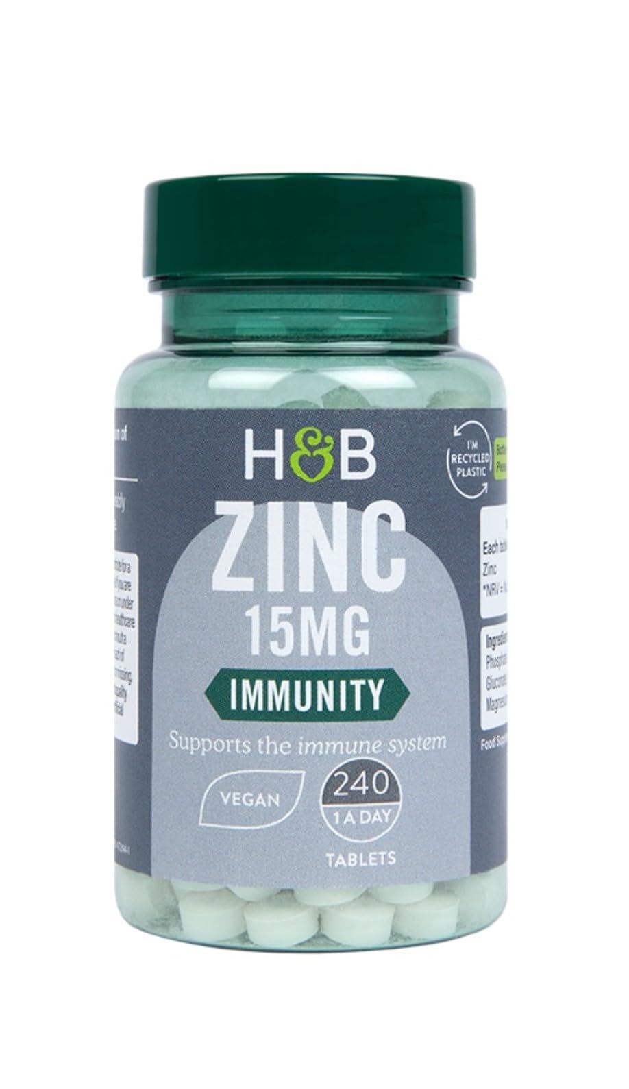 Generic Holland and Barrett Zinc 15mg Immunity Supplement Tablets 240