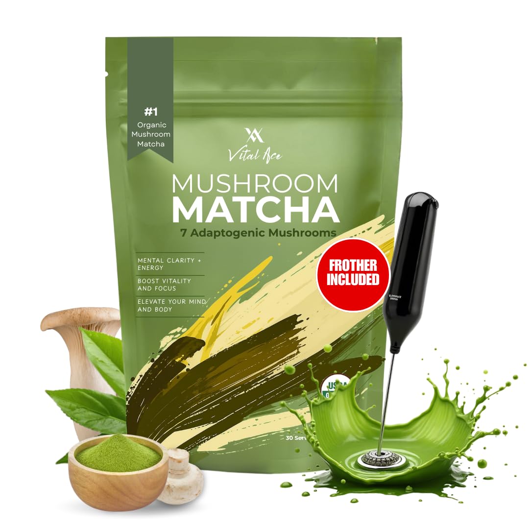 Vital Ace Mushroom Matcha Powder 6.3 oz