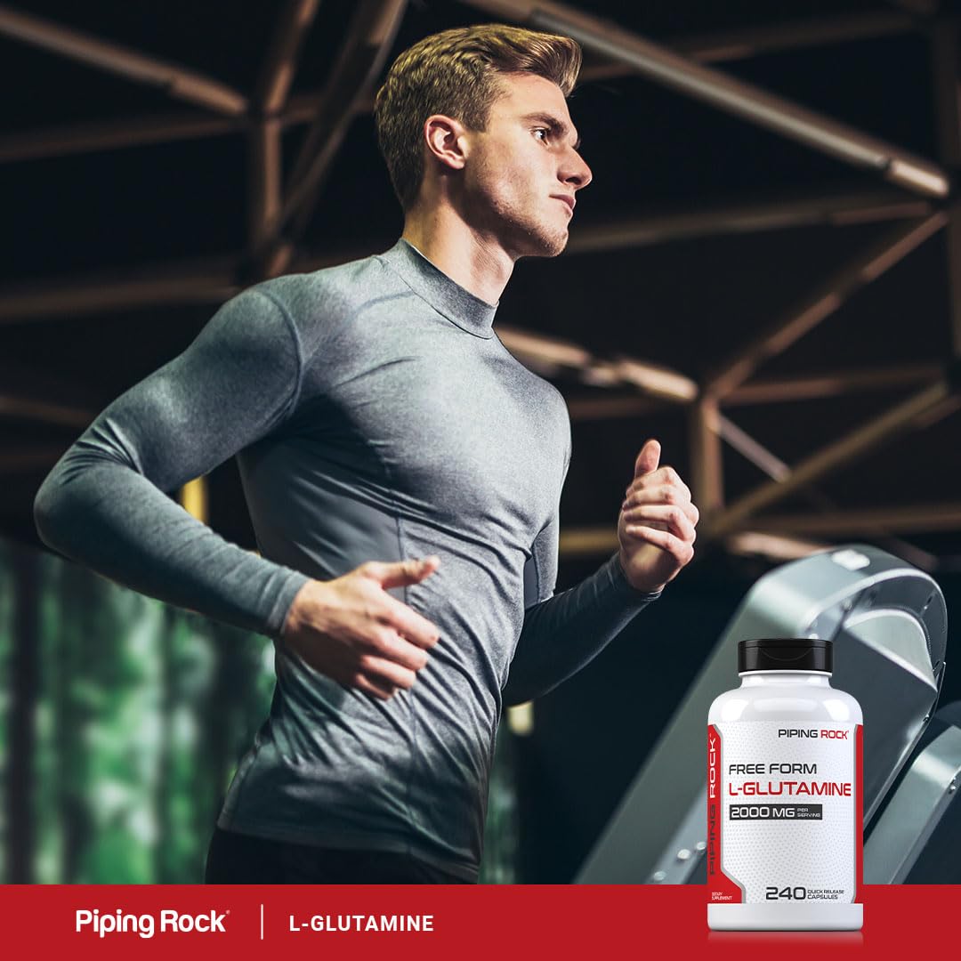 Piping Rock L-Glutamine Capsules, 2000 mg, 240 Capsules
