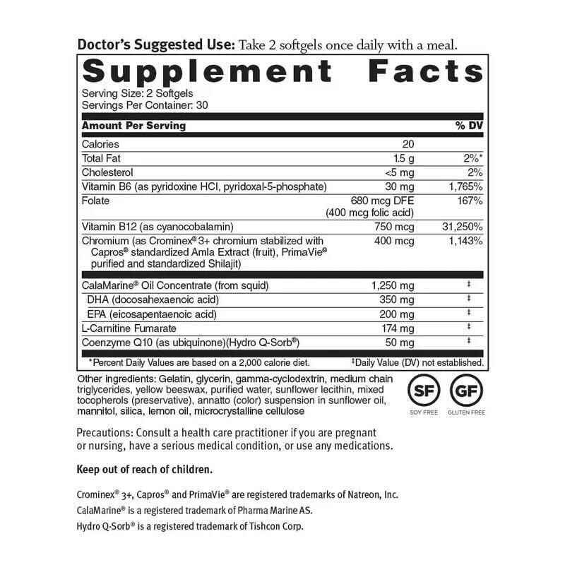 Dr. Sinatra Omega Q Plus Omega-3 and CoQ10 Softgels, 60 Count