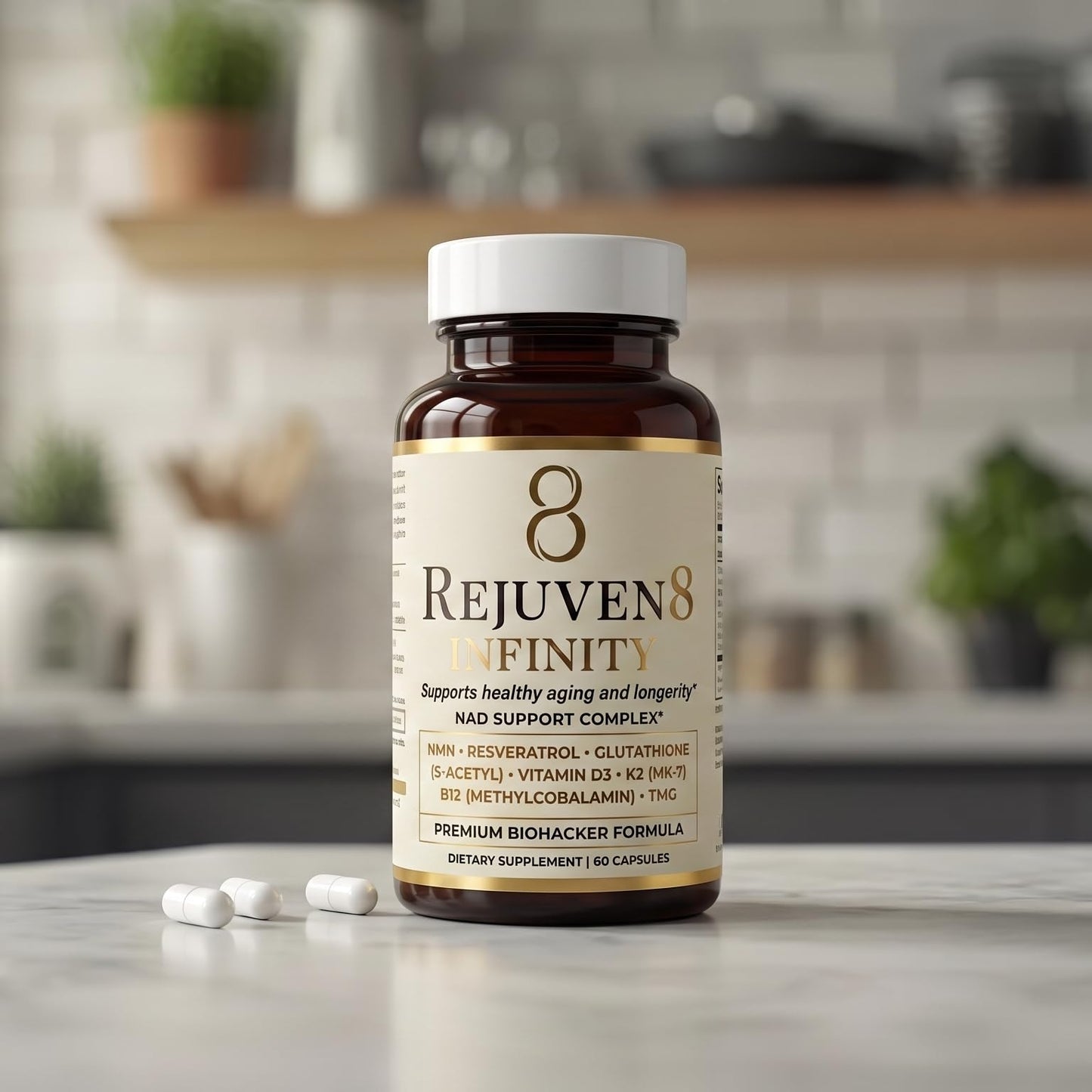 Rejuven8 pharmaceuticals Infinity Cellular Renewal Supplement Capsules, 60 Count