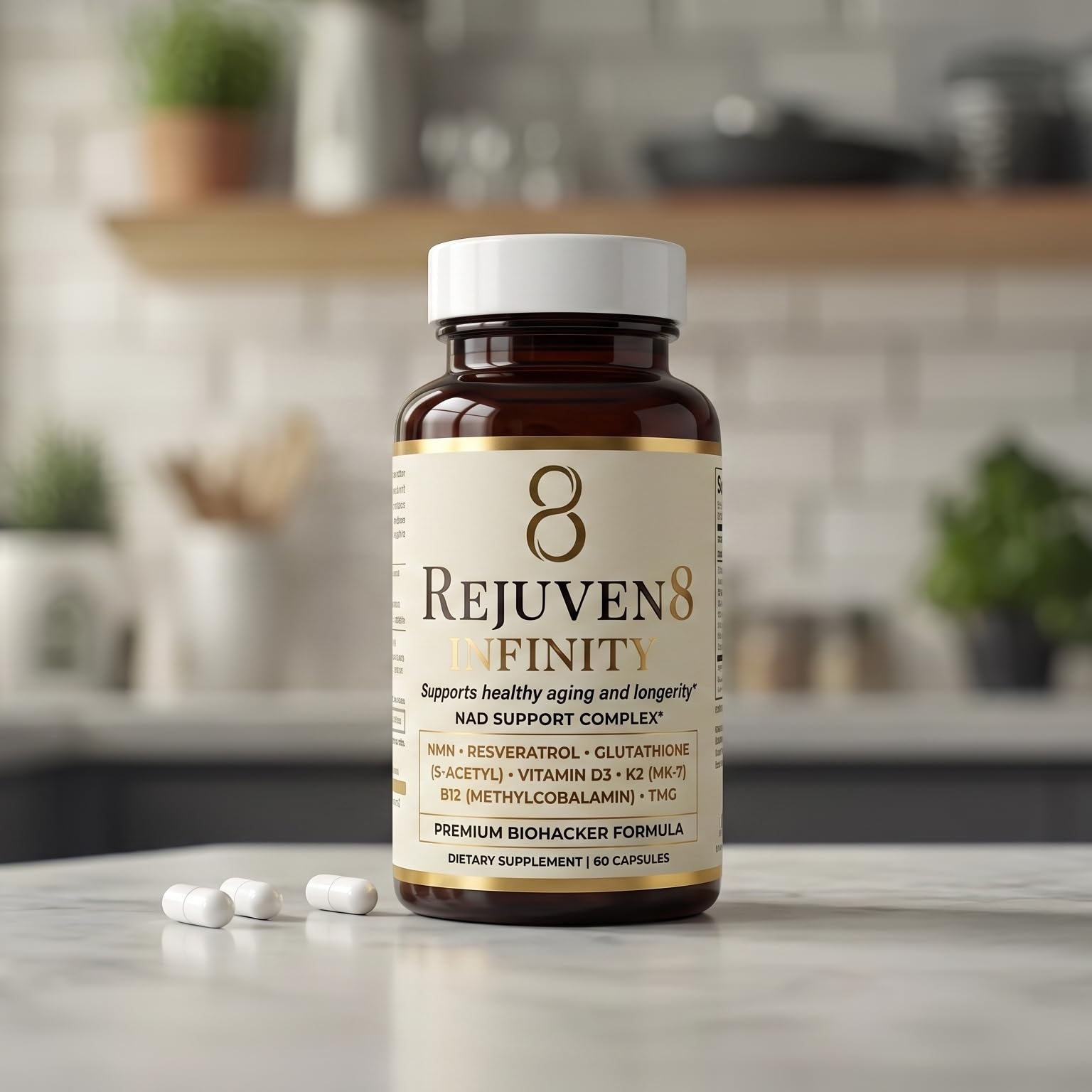 Rejuven8 pharmaceuticals Infinity Cellular Renewal Supplement Capsules, 60 Count