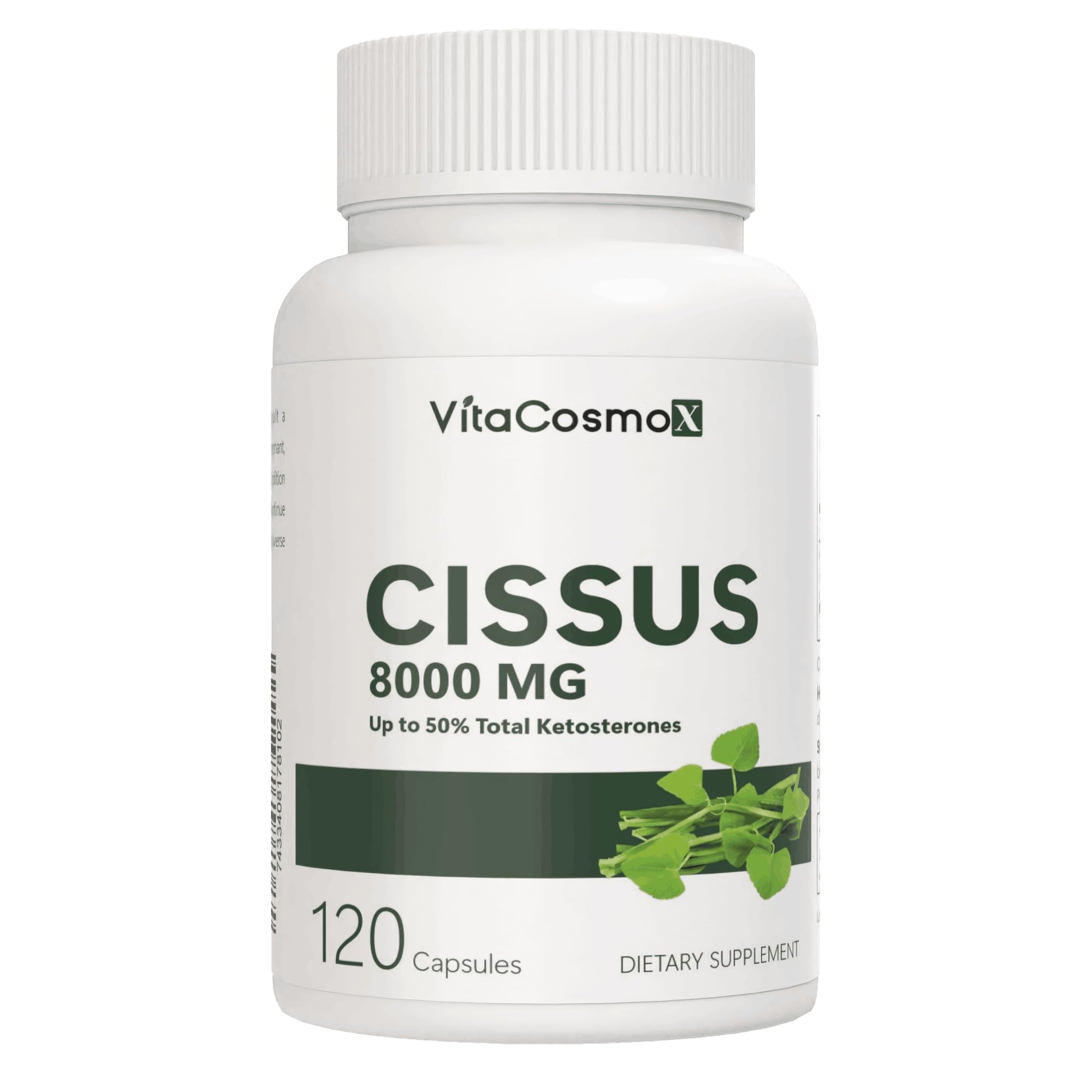 VitaCosmoX Cissus Quadrangularis Extract Capsules, 8000mg, 120 Capsules