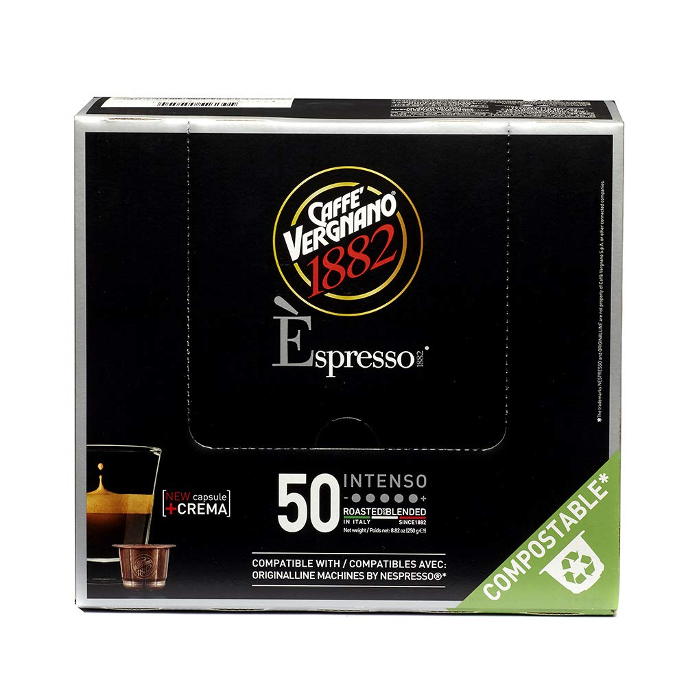 Caffe' Vergnano 1882 Intenso Espresso Capsules 50 Count