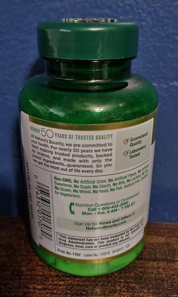 Nature's Bounty Pure Vitamin C-1000 mg Caplets, 500 Count