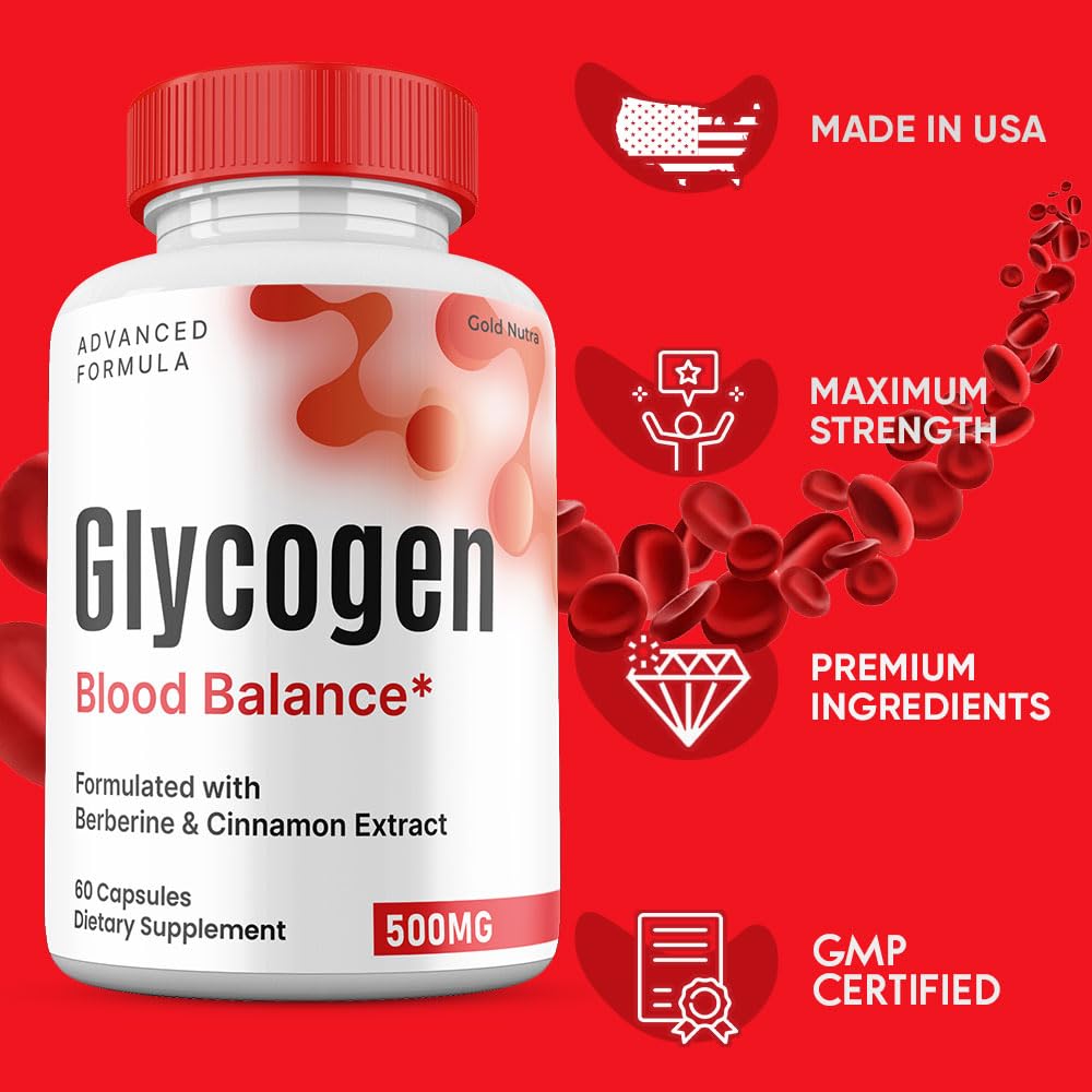 Gold Nutra Glycogen Blood Balance Capsules 2 Pack