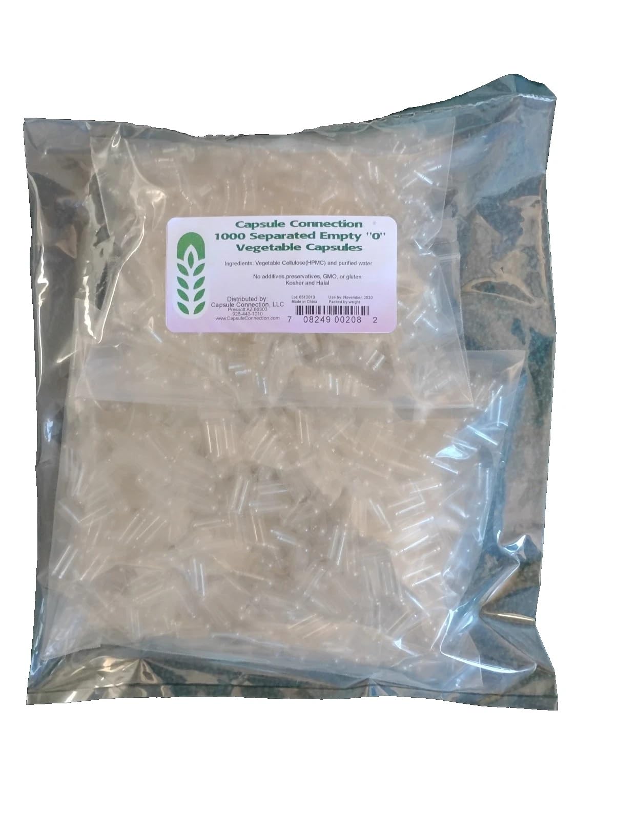 Capsule Connection Separated Empty Vegetable Capsules Size 0, 1000 Count