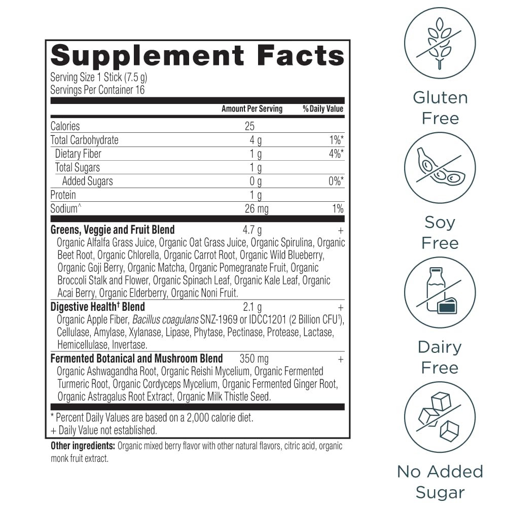 Ancient Nutrition Organic Super Greens Powder 4.2 Ounce