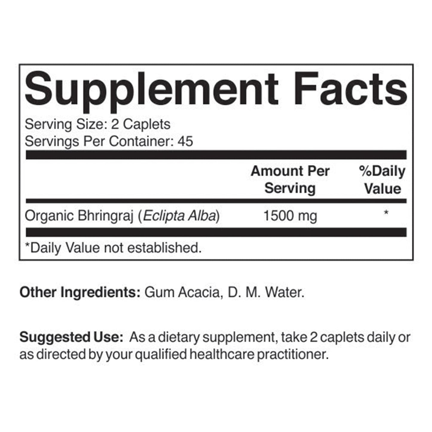 Brieofood Organic Bhringraj 1500mg 90 Tablets