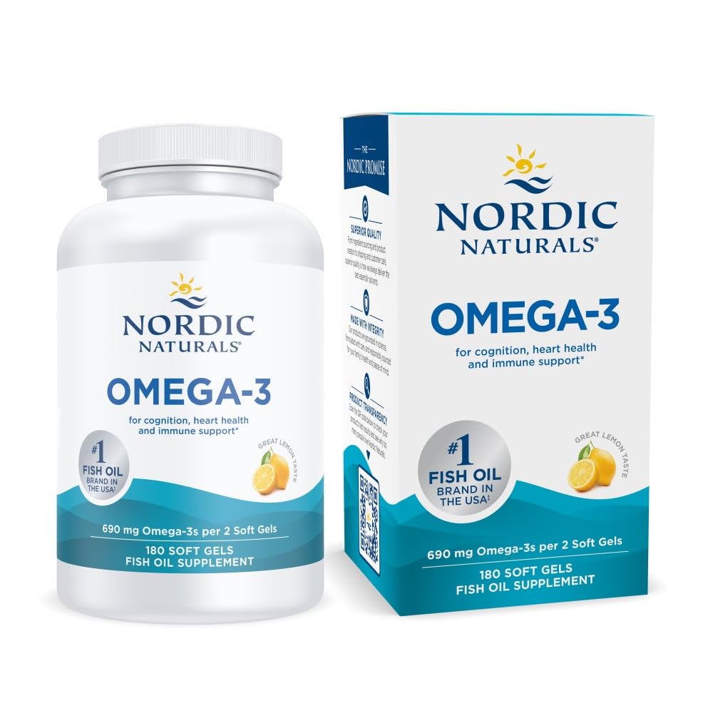 Nordic Naturals Omega-3 Soft Gels 180 Count