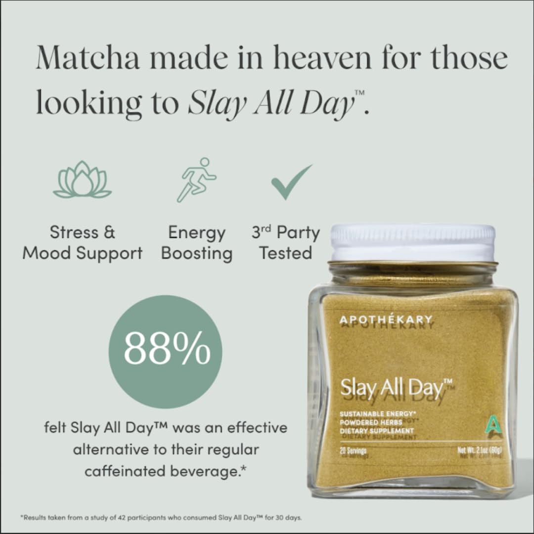 Apothékary Slay All Day Japanese Matcha Powder 2.1 Ounce