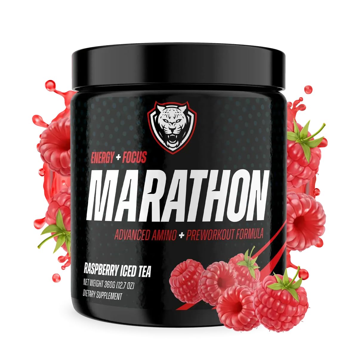 6AM Run Amino Energy with BCAAs Powder Raspberry Iced Tea, 12.6 Ounce