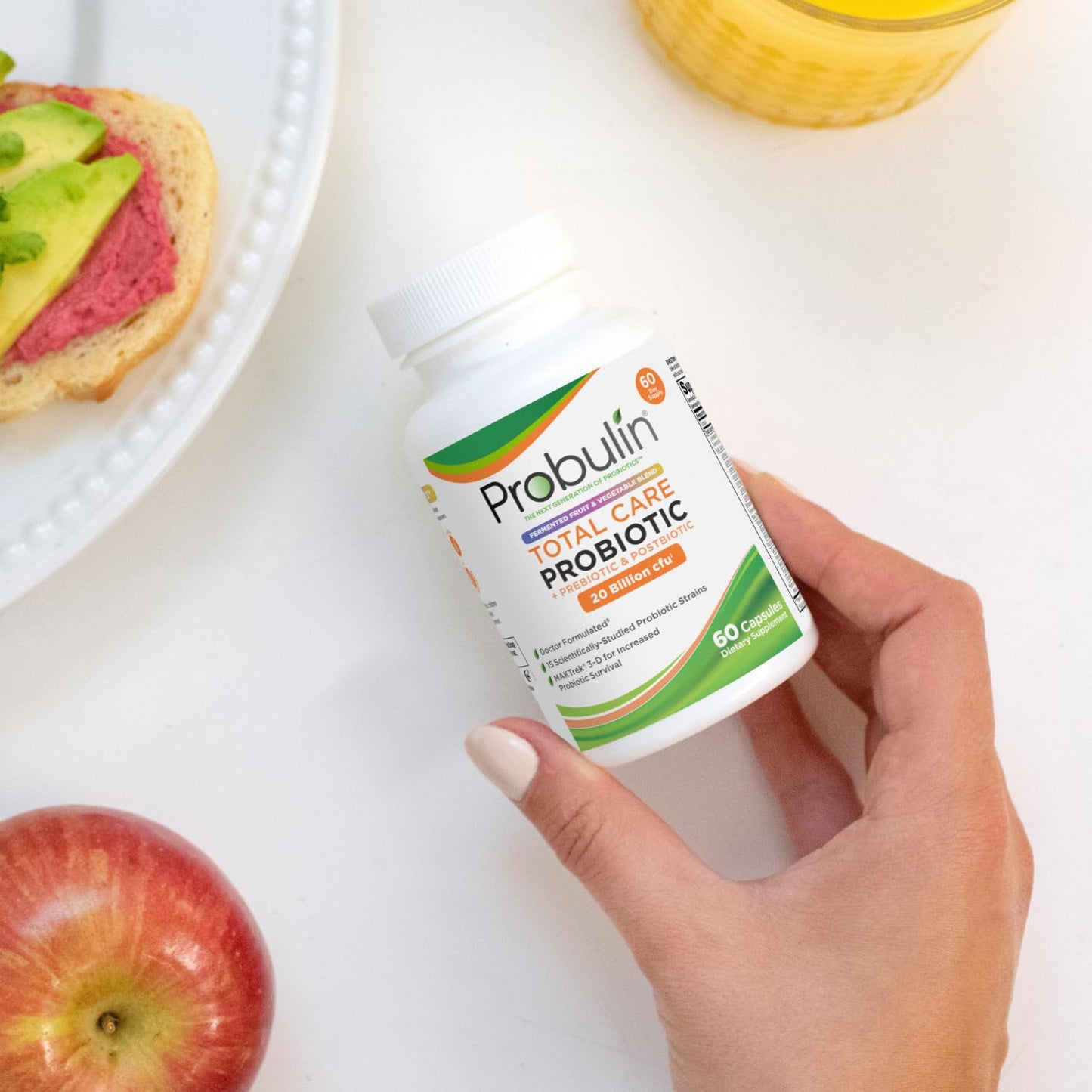 Probulin Total Care Pre + Pro + Postbiotic 20 Billion CFU, 180 Capsules