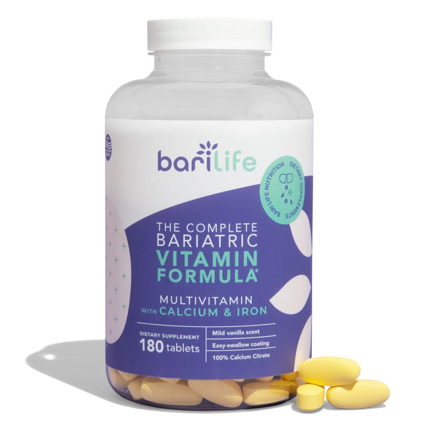 Bari Life Complete Bariatric Multivitamin Non-chewable Tablet, 180 Tablets