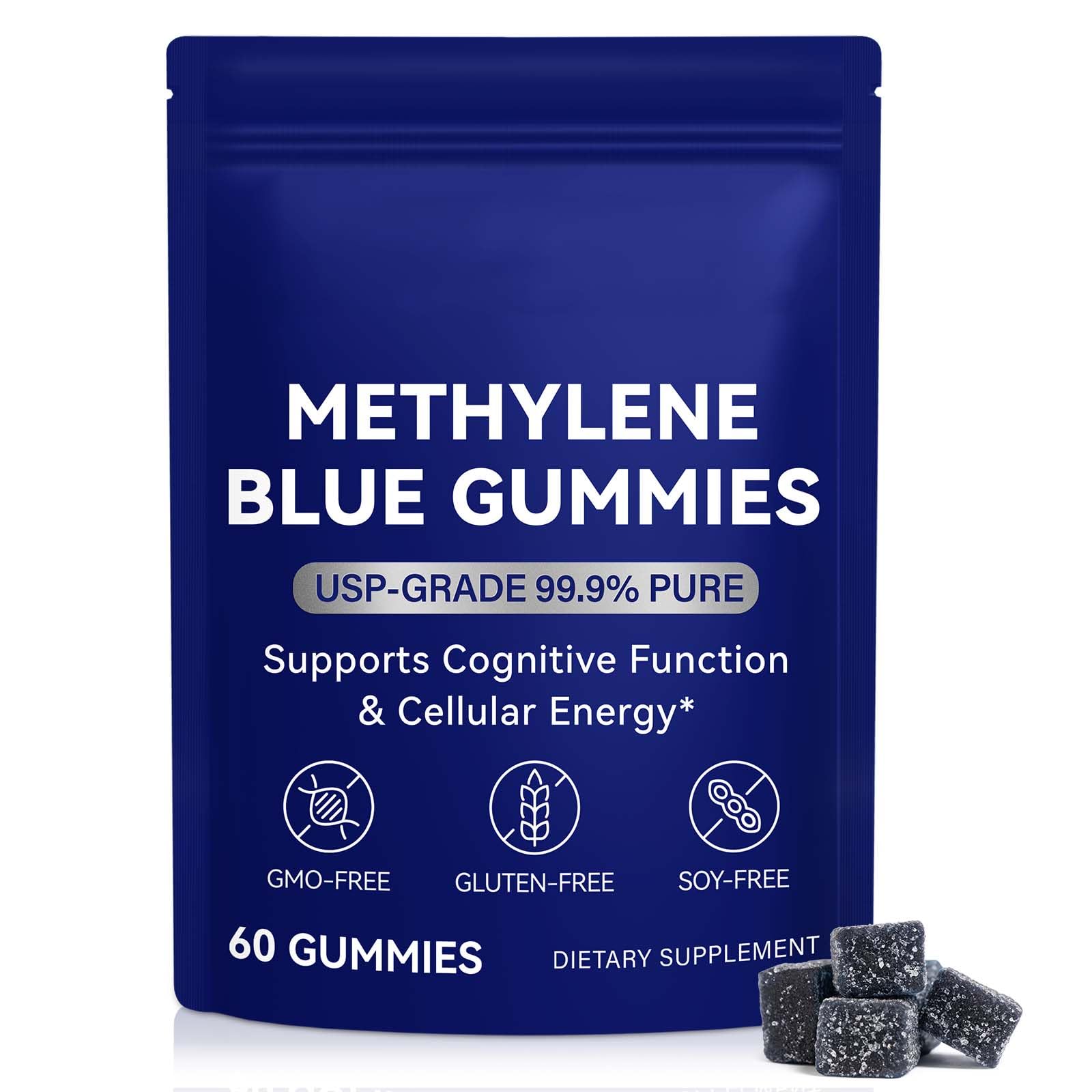 VEGONAUD Methylene Blue Gummies 60 Count