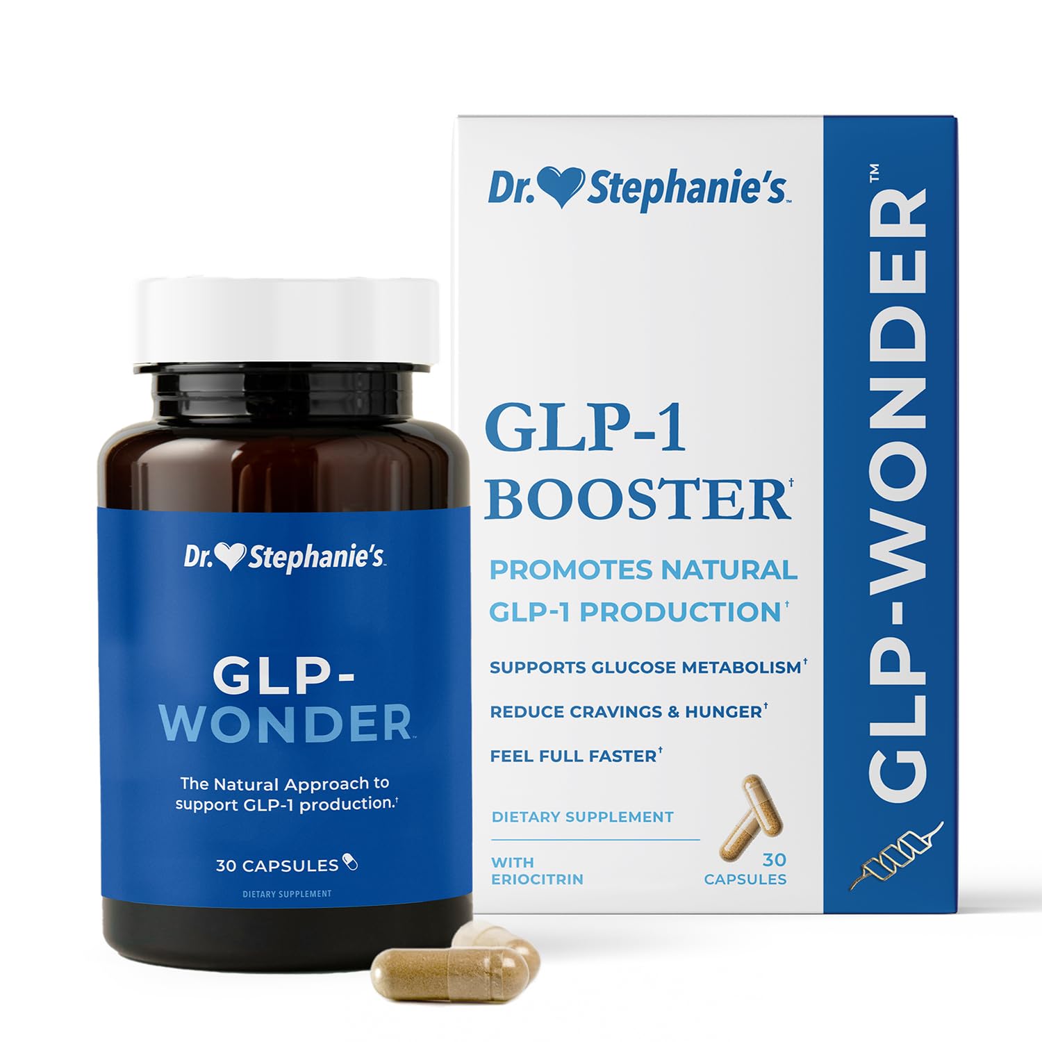 Pharmaganics Dr. Stephanie's GLP-Wonder Natural GLP-1 Boosting Supplement 30 Capsules