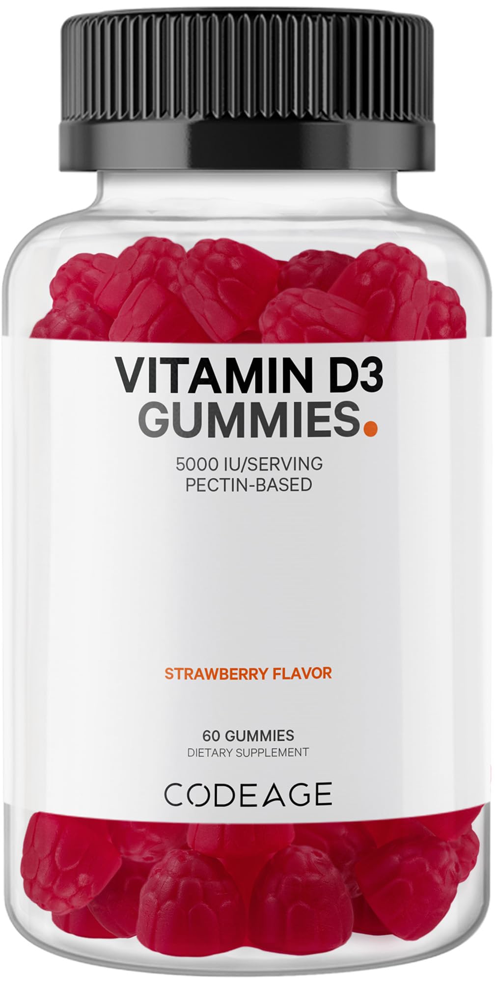 Codeage Vitamin D3 Gummy Vitamins, 60 Gummies