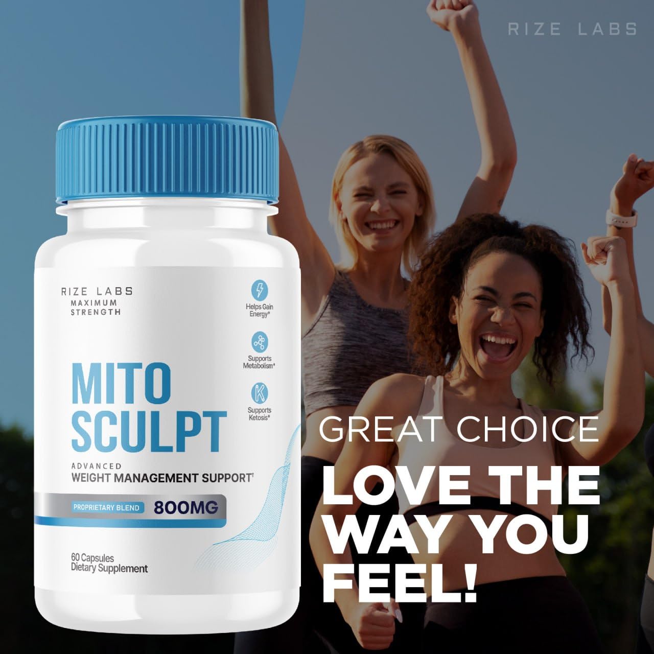 Rize Labs MitoSculpt Weight Loss Capsules, 180 Count