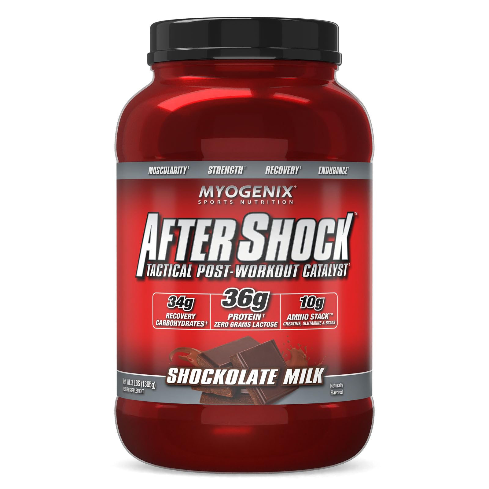 Myogenix Aftershock Post Workout Muscle Growth Whey Protein Powder, 48