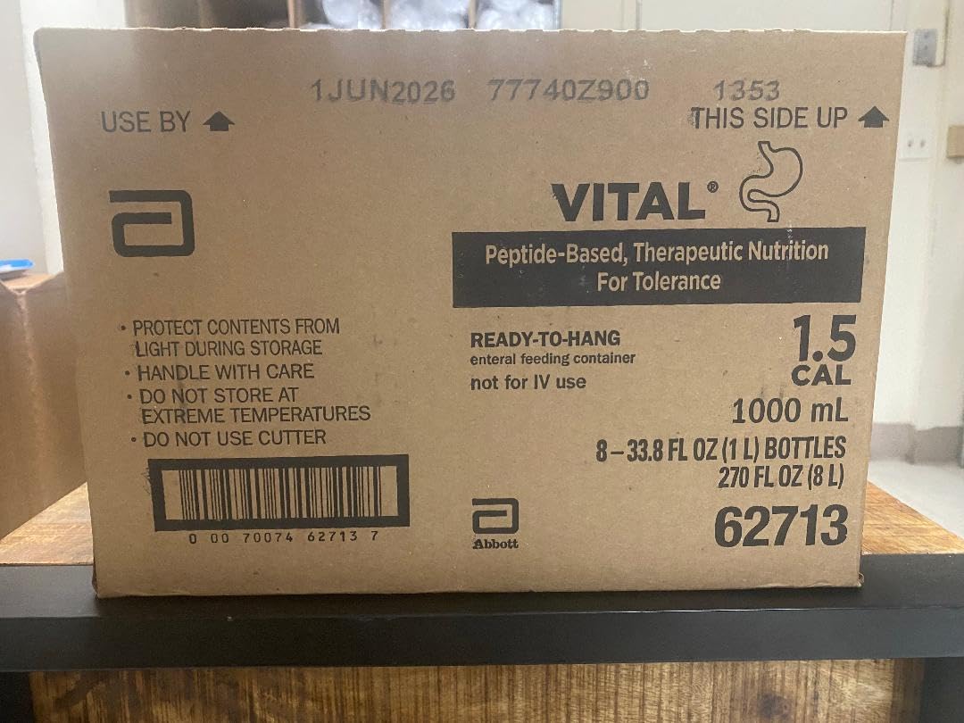 Abbott Vital 1.5 Cal Peptide-Based Therapeutic Nutrition Oral Supplement Powder, Pack of 8