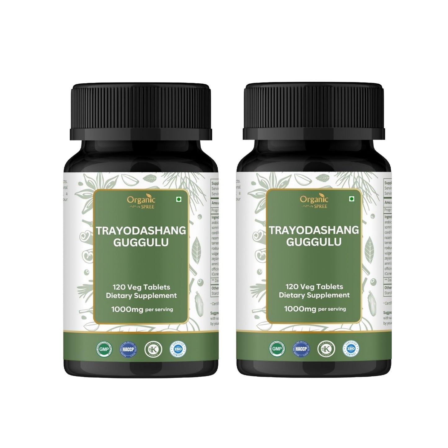 Organic Spree Trayodashang Guggulu Tablets, 120 Count