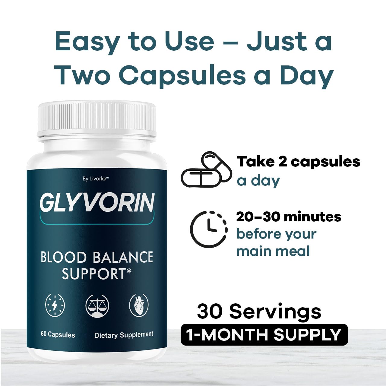 LIVORKA Glyvorin Capsules 60 Count