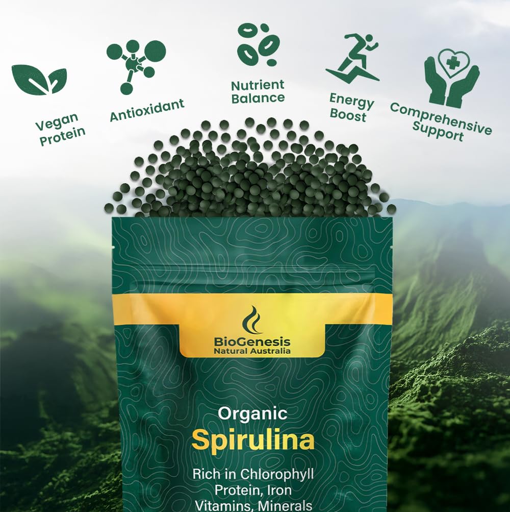 Biogenesis Organic Spirulina Mini Tablets 300 Tablets