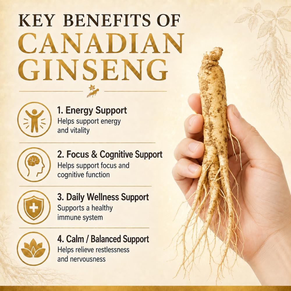 Canadian Vita Ginseng Capsules 500mg, 60 Capsules