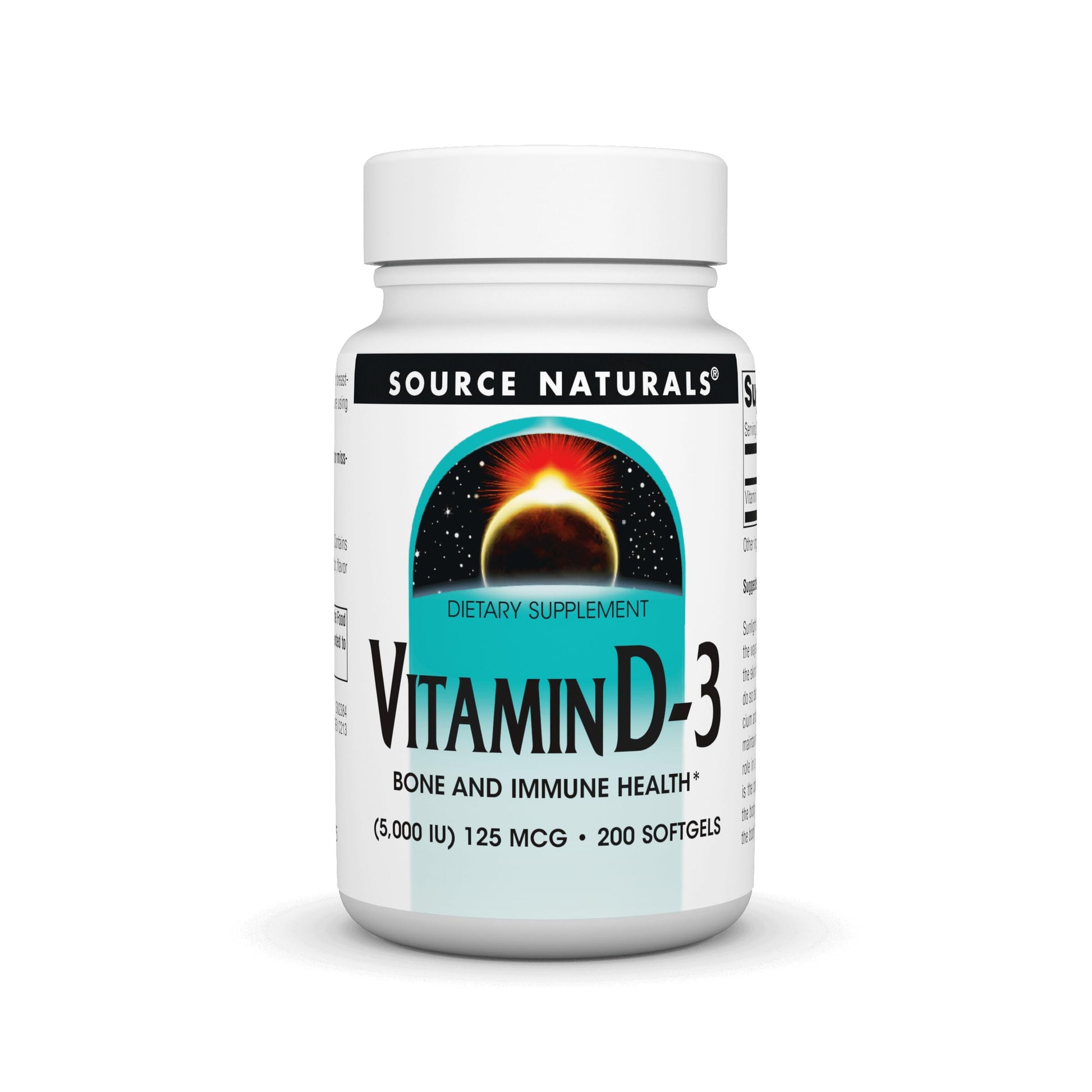 Source Naturals Vitamin D-3 1000 IU Softgels, 200