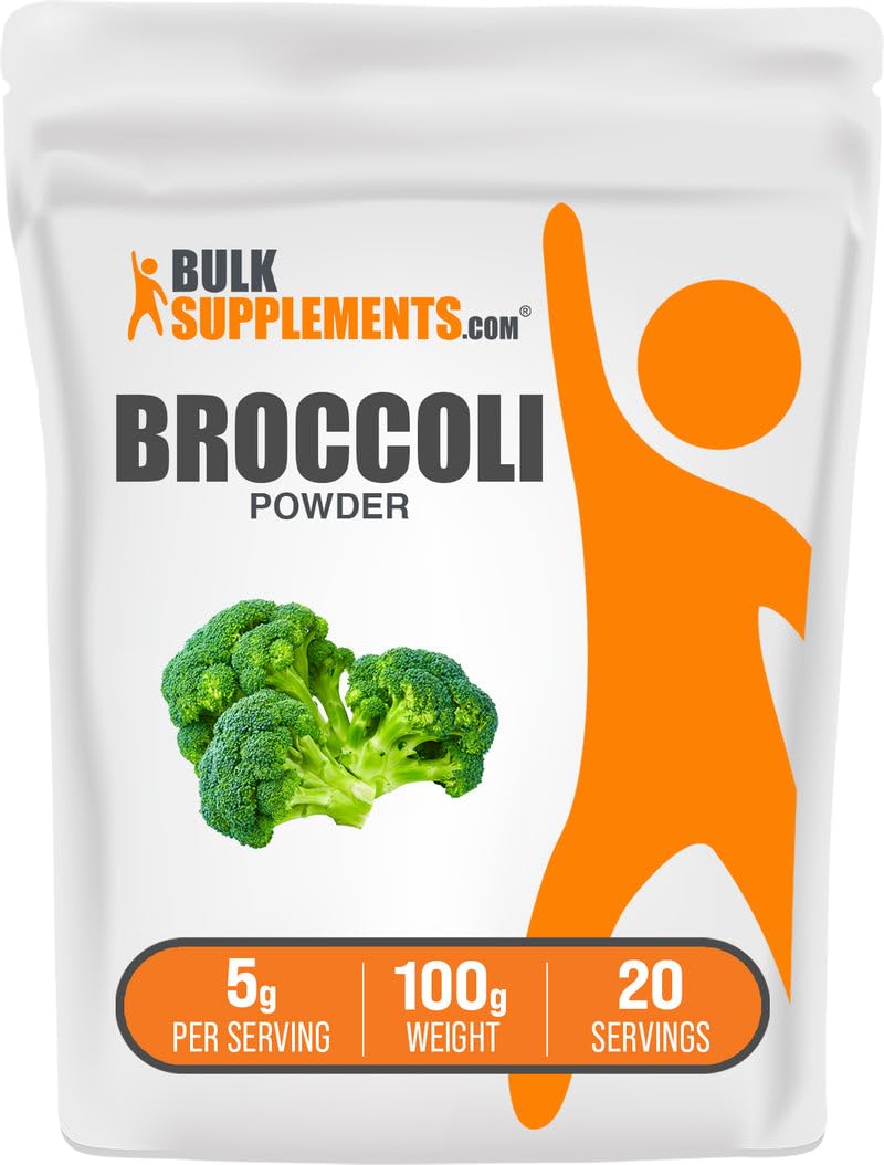 BulkSupplements Broccoli Powder - Broccoli Floret & Stalk Powder, Sulforaphane Supplement, 3.5 oz