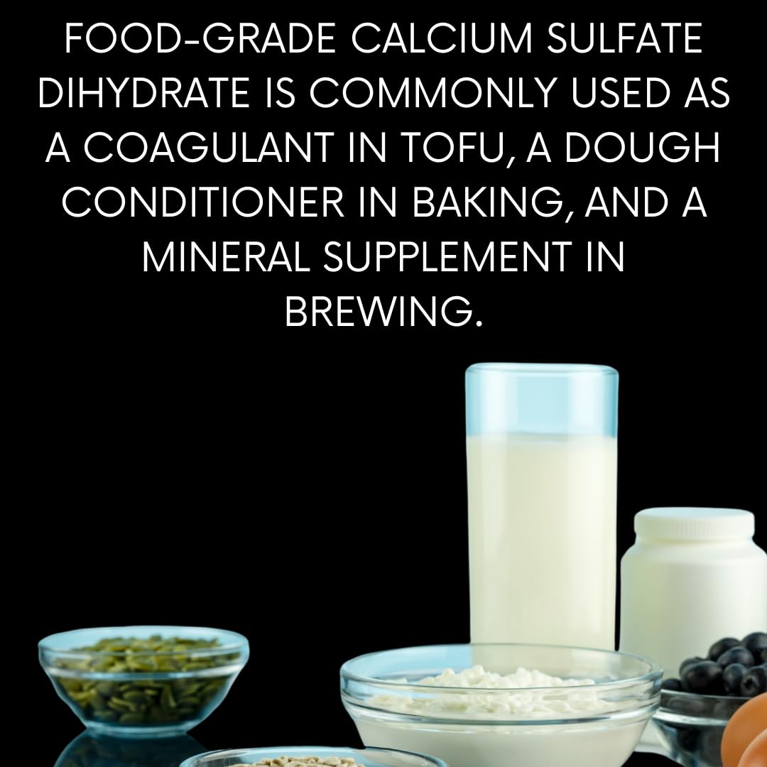 mGanna Calcium Sulfate Dihydrate (Food Grade) Gypsum Powder, 8