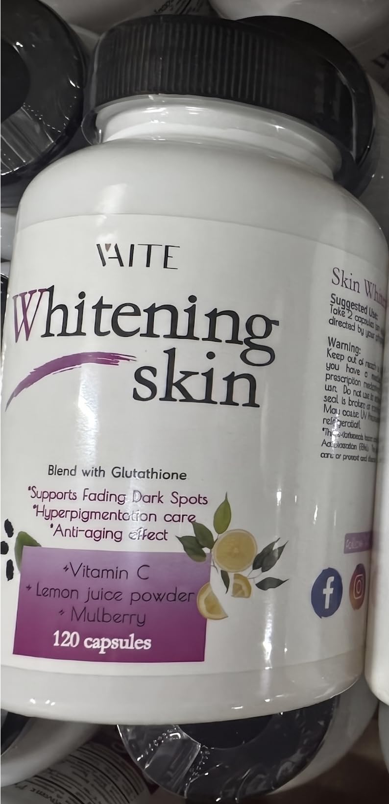 VAITE Glutathione Whitening 120 Capsules