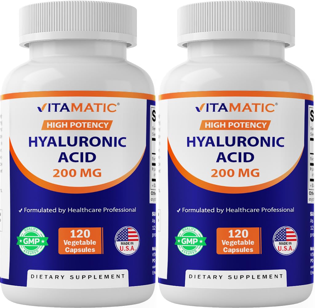 Vitamatic Hyaluronic Acid Supplements 200mg Capsules, 240 Capsules