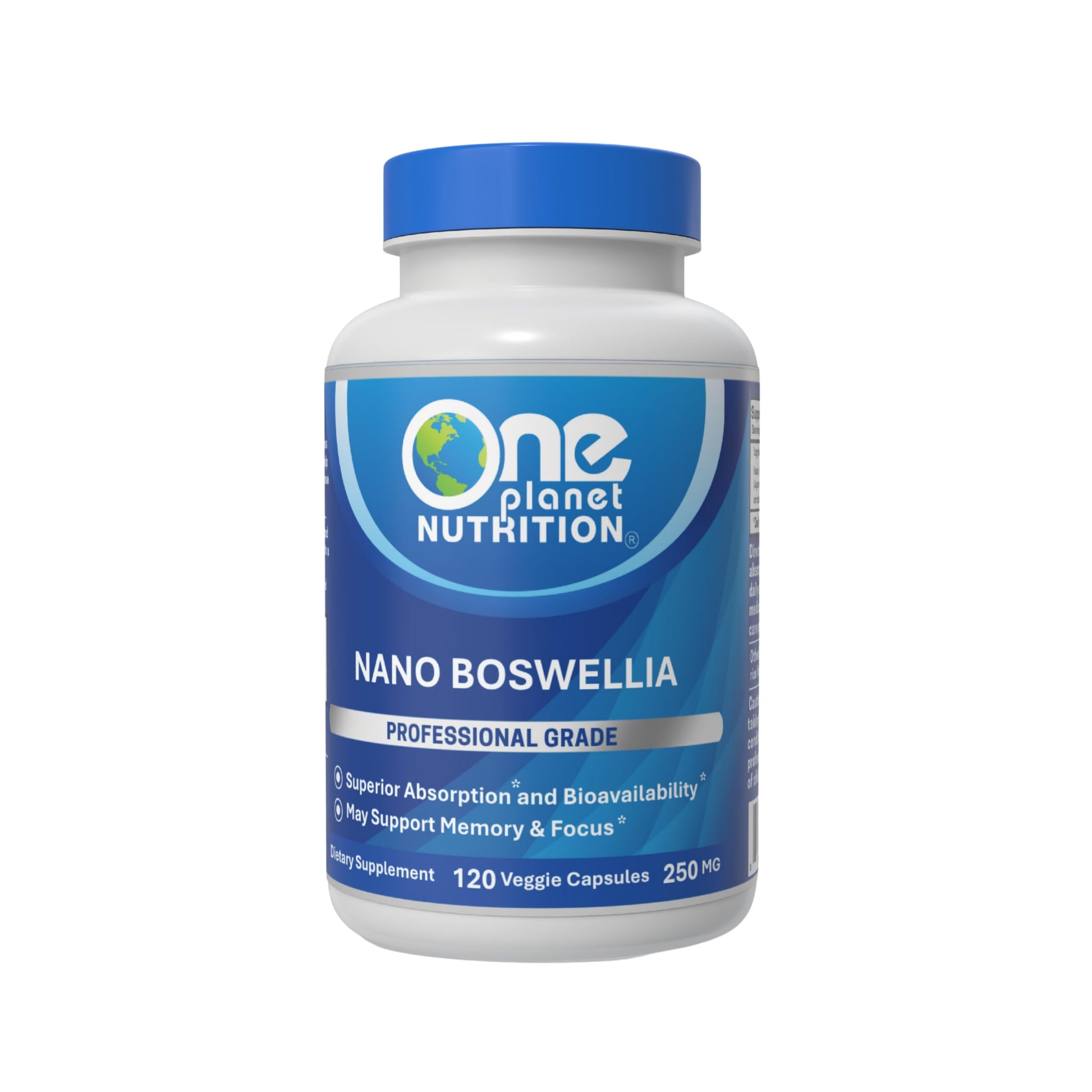 One Planet Nutrition Nano Boswellia 250 mg Veggie Capsules, 120 Capsules