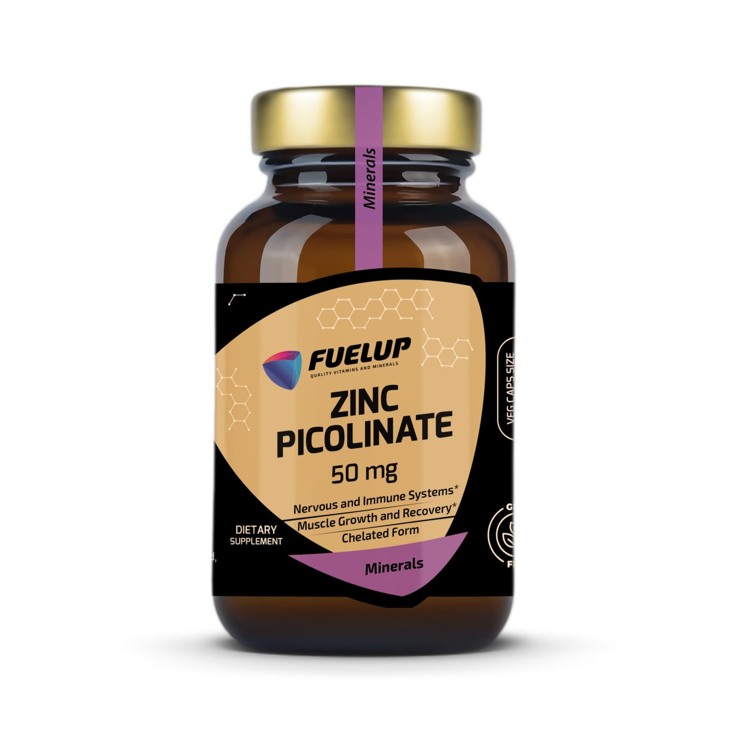 Fuelup Zinc Picolinate 50 mg Capsules, 60 Count